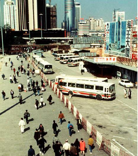 The new luohu coach station in the late 1990s